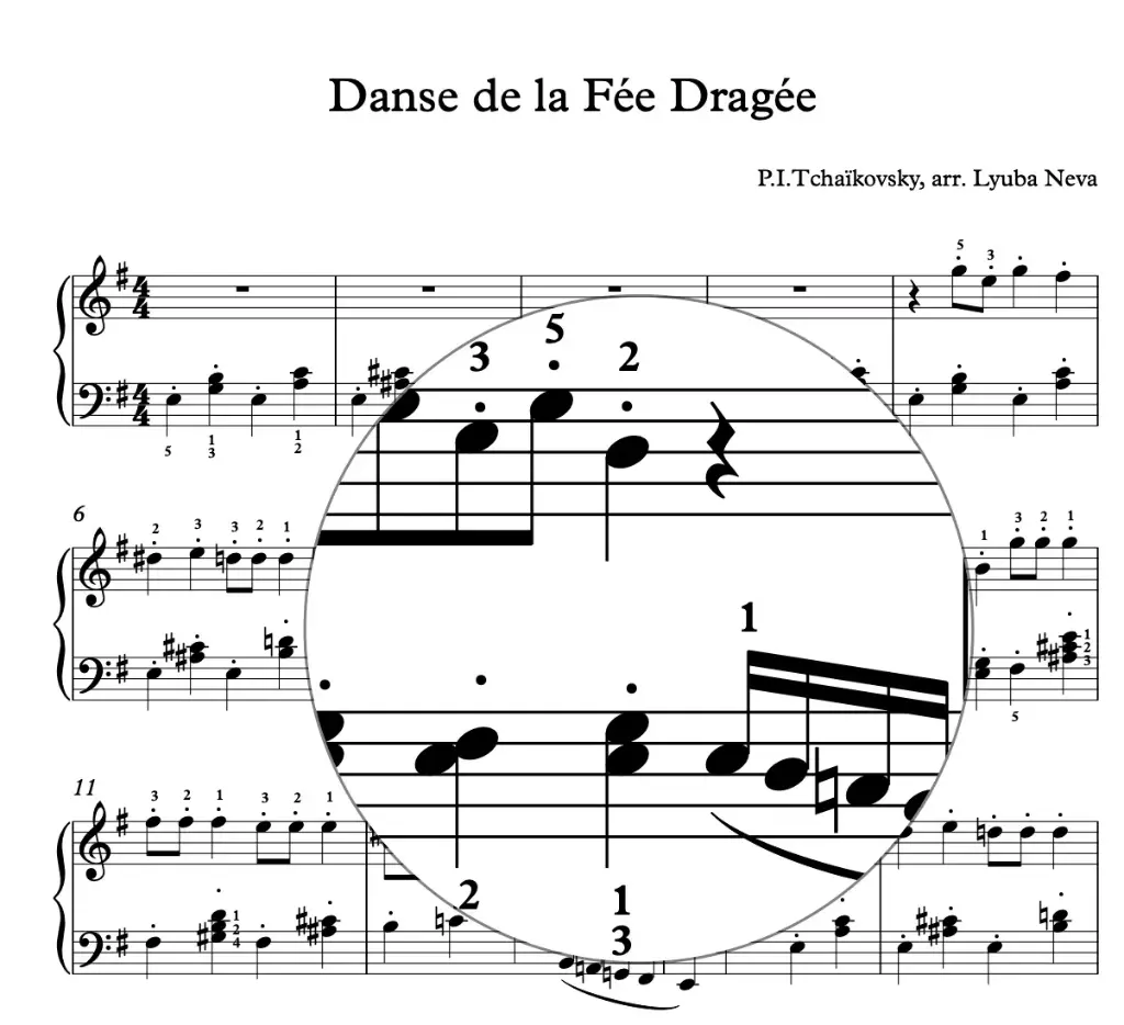 Tchaïkovsky "Danse de la Fée Dragée" (niveau moyen)