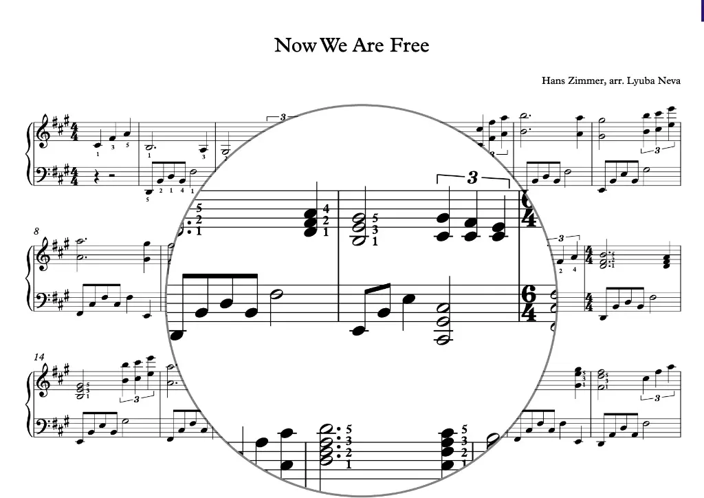 Hans Zimmer, arr. Lyuba Neva "Now We Are Free" 