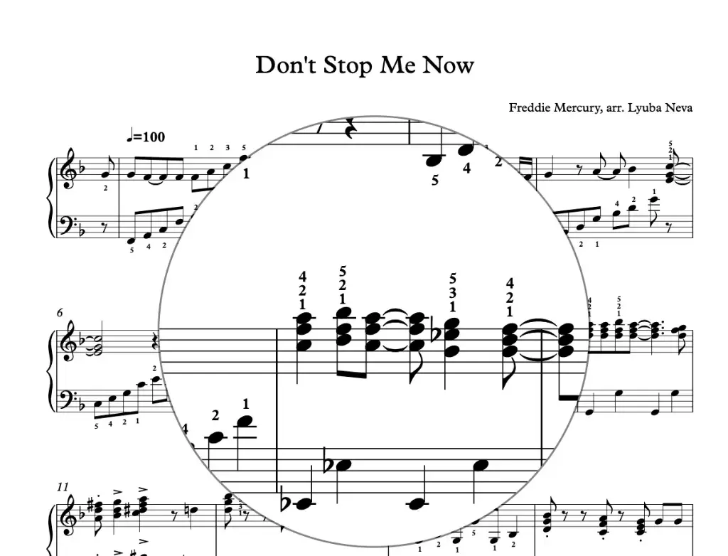 "Don't Stop Me Now" Freddie Mercury, arr. Lyuba Neva